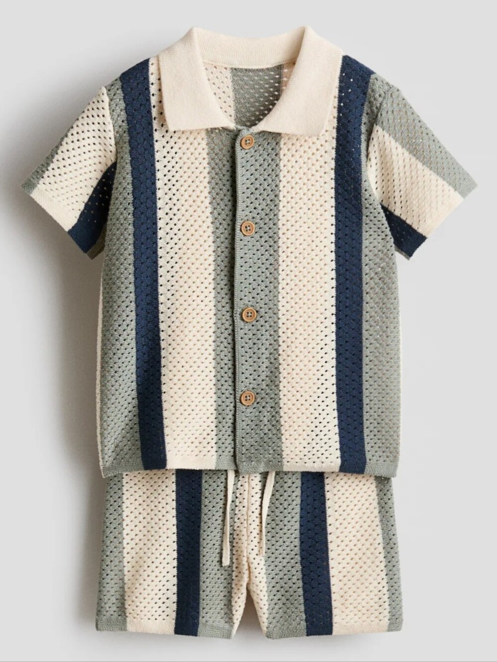 H&M 2-Piece Mesh-Knit Cotton Set- 3T